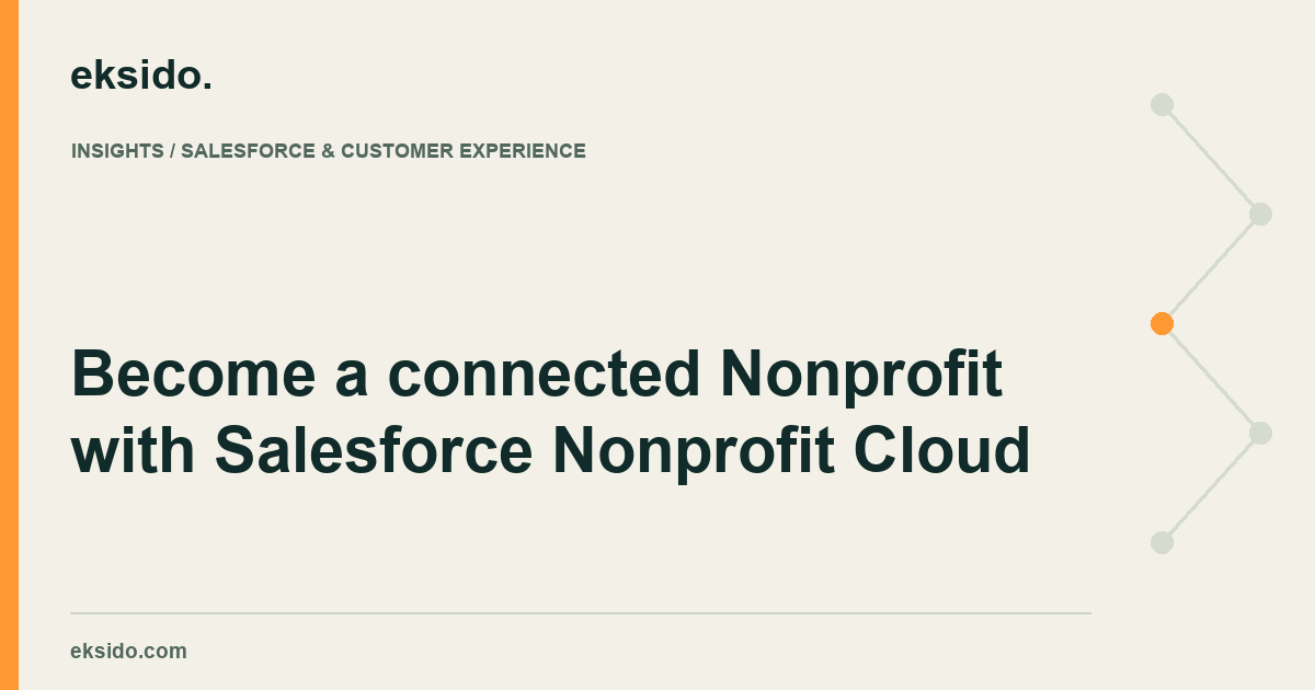 Become a connected Nonprofit with Salesforce Nonprofit Cloud