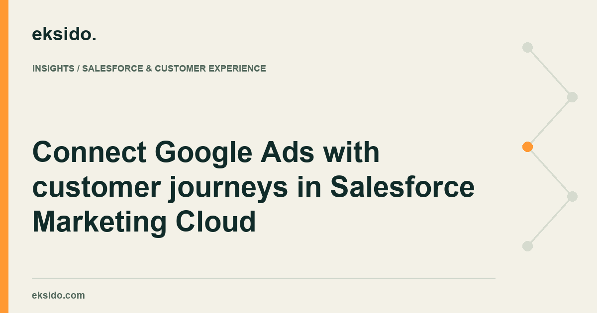 Connect Google Ads with customer journeys in Salesforce Marketing Cloud