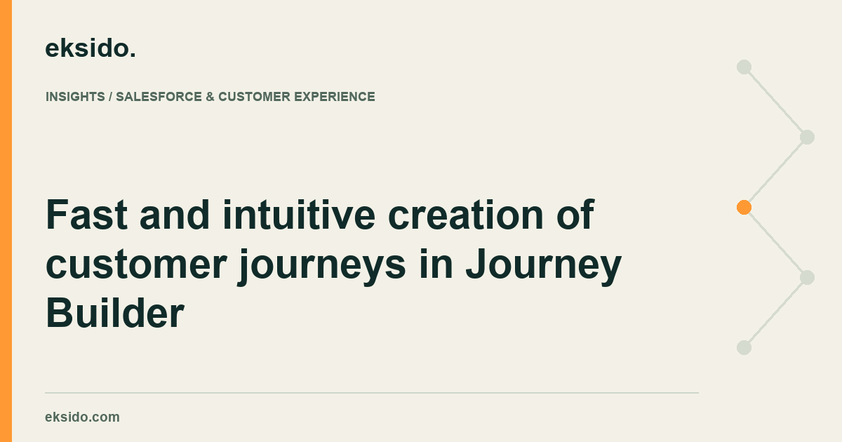 Fast and intuitive creation of customer journeys in Journey Builder
