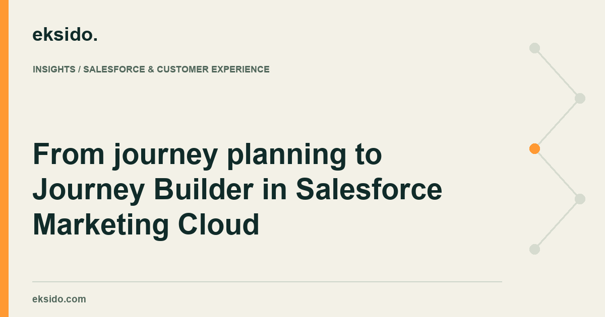 From journey planning to Journey Builder in Salesforce Marketing Cloud
