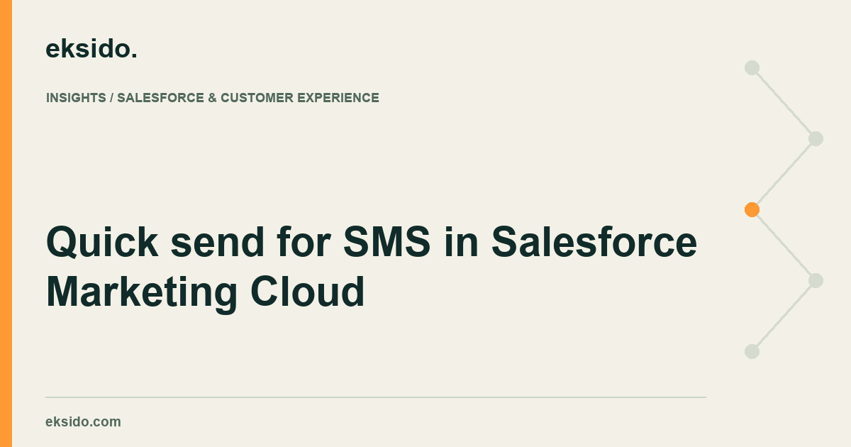 Quick send for SMS in Salesforce Marketing Cloud