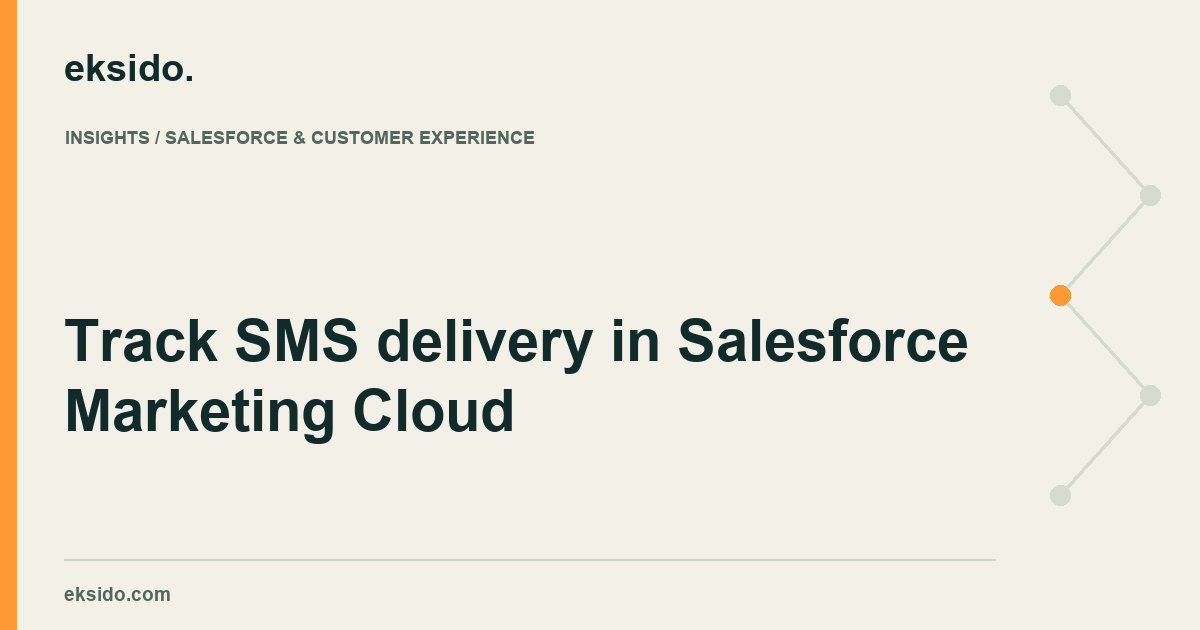 Track SMS delivery in Salesforce Marketing Cloud