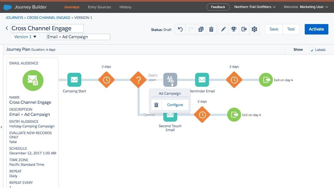 Create ads in Journey Builder in Salesforce Marketing Cloud