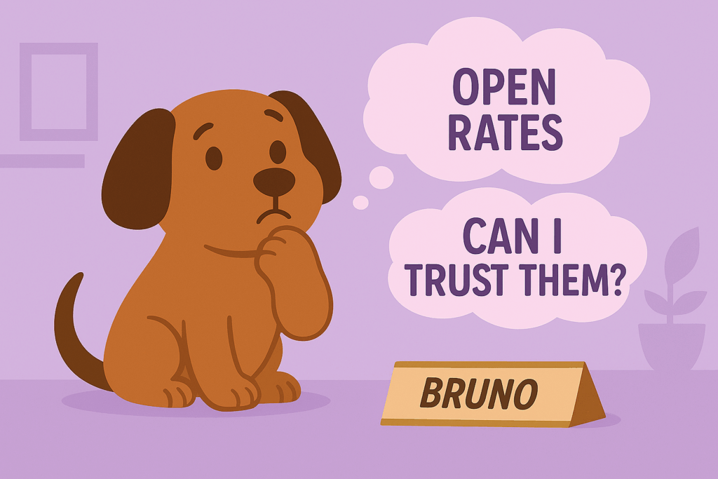Bruno wonders if he can trust open rates in 2025